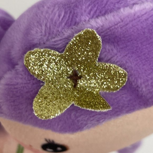 Linzy Toys Mermaid Plush Doll 14” Purple Hair Green Bikini Shells Pink Tail - Picture 11 of 15